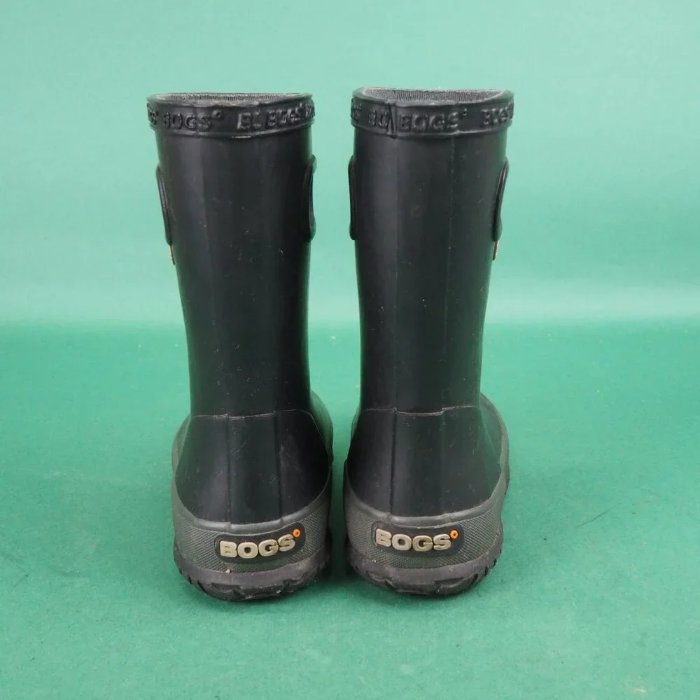 Bogs Skipper Kids Waterproof Rain Boots Size 10 Toddler Classic Solid Black - Picture 5 of 7